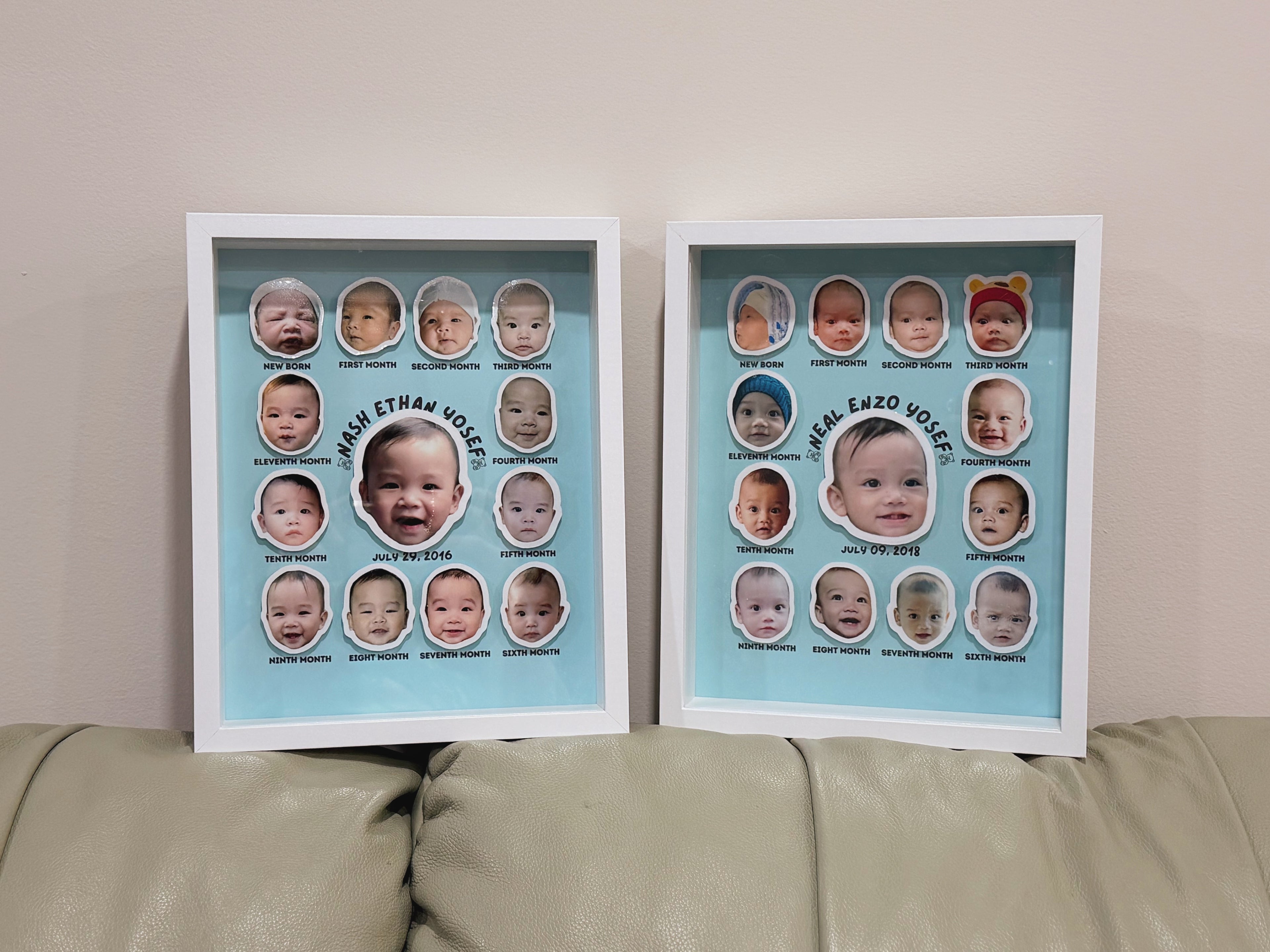 Baby’s First Year Frame – Monthly Milestone Photo Display